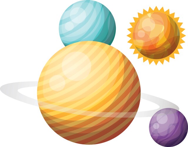 Planet solar system isolated icon – Royalty-Free Vector | VectorStock