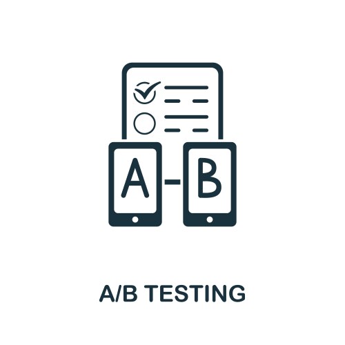 Ab testing icon from mobile app development vector image