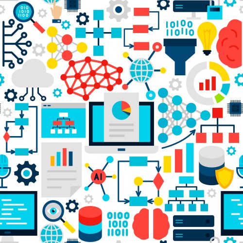 Neural Network Pattern vector image