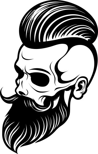 A detailed skull featuring bold Vector Image
