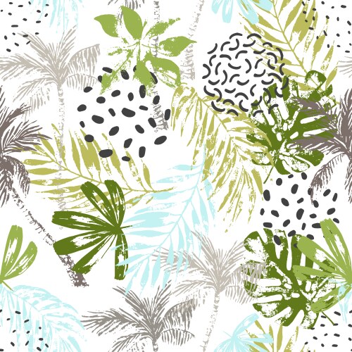 Hand drawn abstract tropical summer background Vector Image