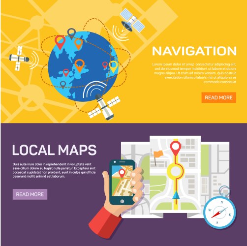 Map Pointer & Location Finding vector image