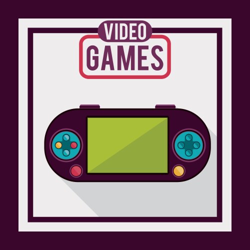 Pink video game control Royalty Free Vector Image