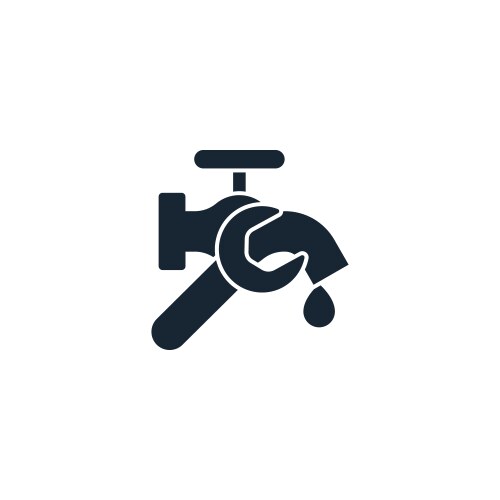 Plumbing service creative icon filled from vector image