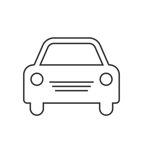 Simple Car Icon - Front View vector image