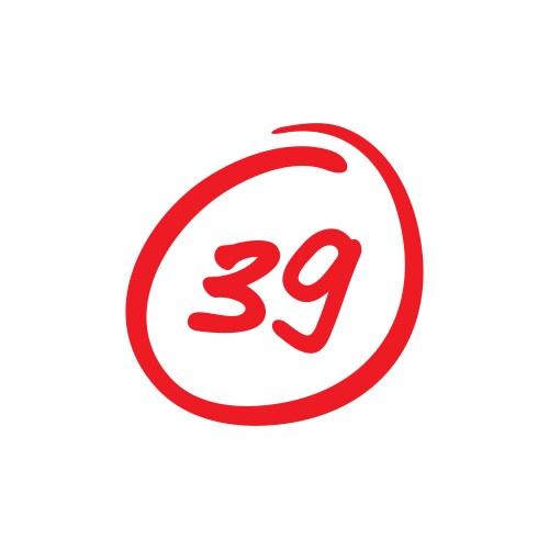 20 points test score grade results red color Vector Image