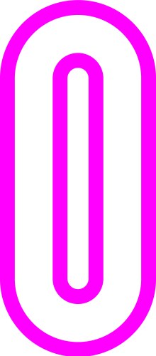 Font bright alphabet from colored outline Vector Image