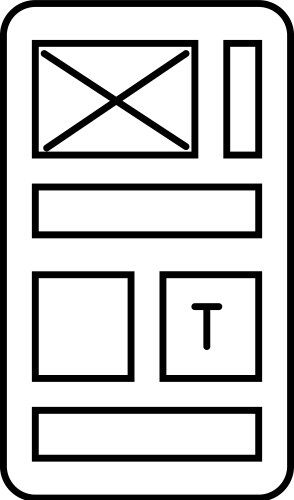 Grid system ux ui design line icon vector image