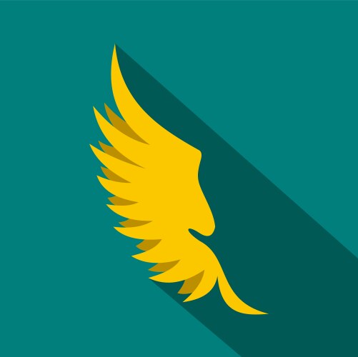 Wing icon in flat style Royalty Free Vector Image