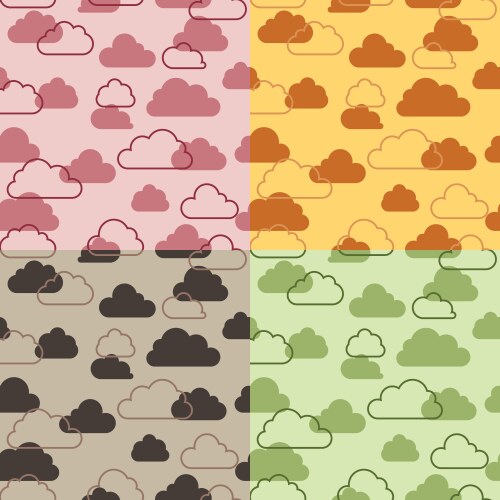 Seamless pattern of clouds on sky Vector Image