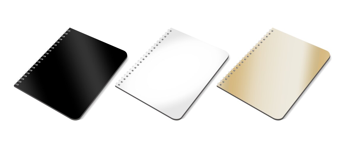 Mockup of a notebook on spring is an isolated vector image