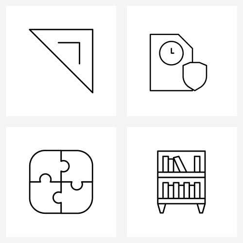 Set 4 ui icons and symbols for triangle game vector image