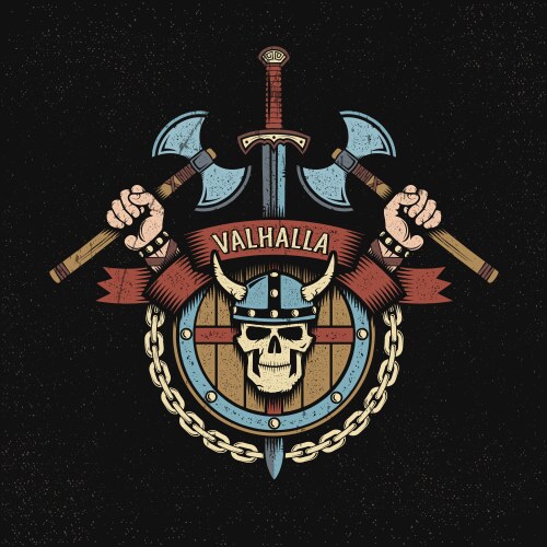 Viking Emblem - Valhalla Vector Image