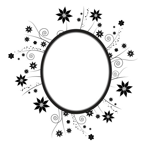 Floral circle frame Royalty Free Vector Image - VectorStock
