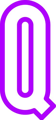 Font bright alphabet from colored outline Vector Image