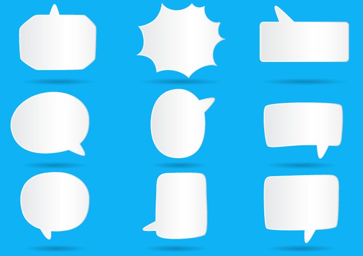 001 white paper communication bubbles for speech Vector Image