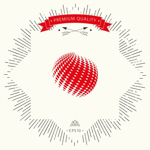 Earth logo - halftone effect graphic elements Vector Image