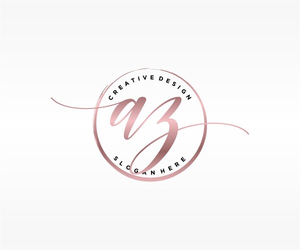 Initial ay handwriting logo with circle template Vector Image