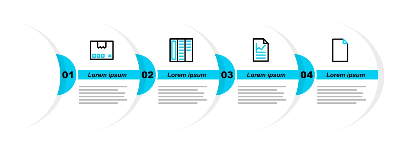 Set line empty document with graph chart vector image