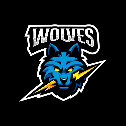 Aggressive Wolf Mascot Logo Vector Image
