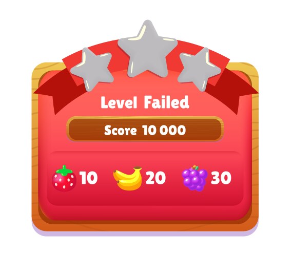 Game ui button mobile application vector image