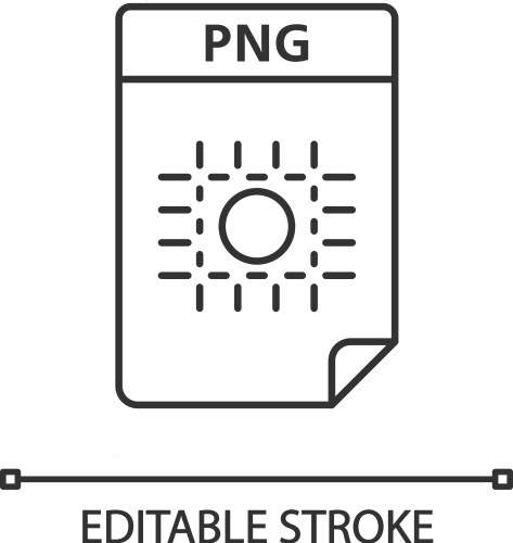 Png file linear icon image format raster vector image