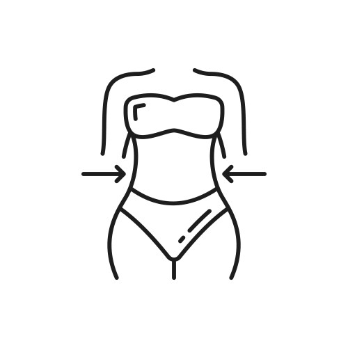 spa massage body lifting and weight loss icon vector