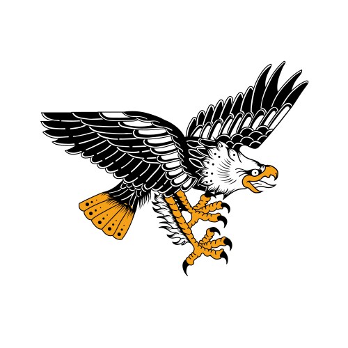Old School Eagle Tattoo Vector Image