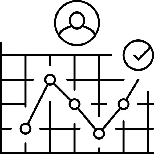 User journey map ux ui design line icon vector image