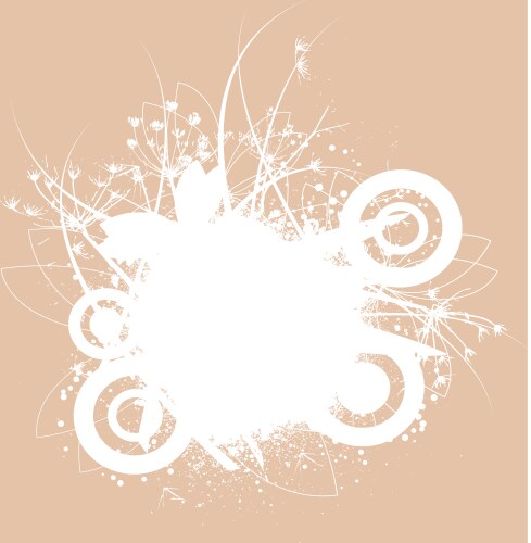 Grunge background with tree branches Royalty Free Vector