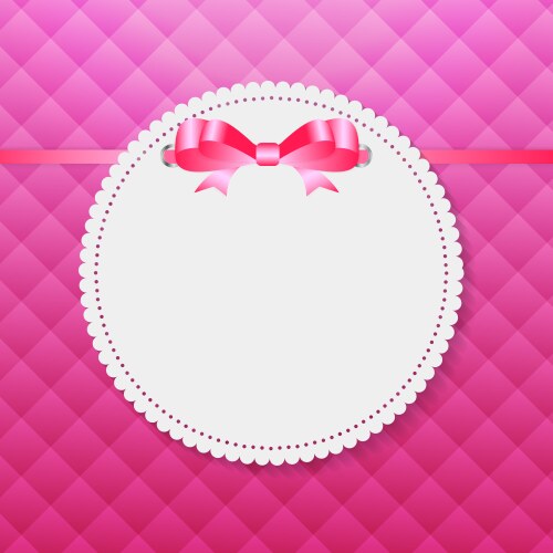 Vintage frame with bow background Royalty Free Vector Image