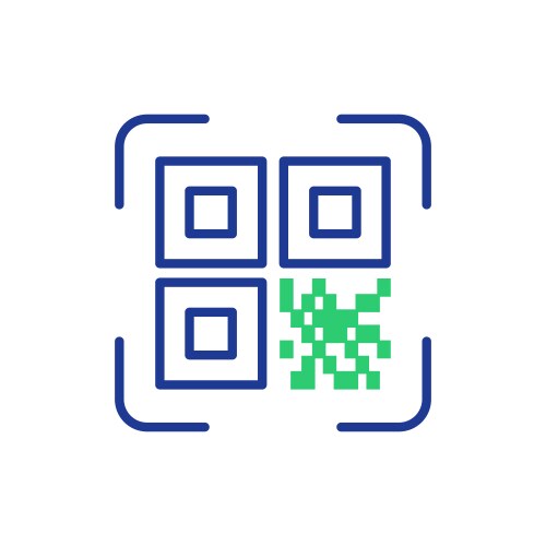 Qr code scanning reader app concept vector image