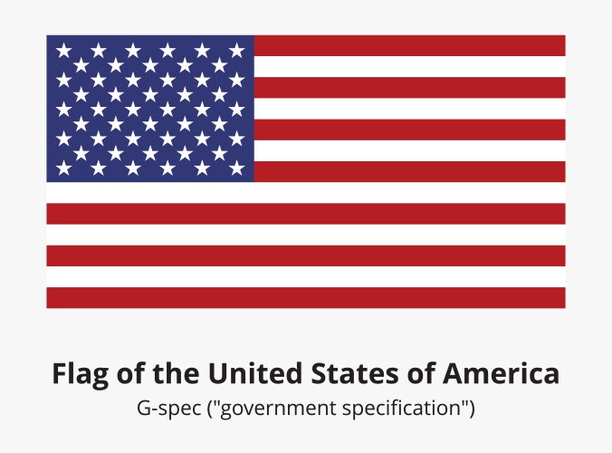 usa flag or american in correct proportion vector