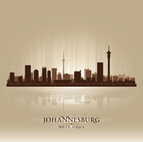 Johannesburg south africa city skyline silhouette vector image