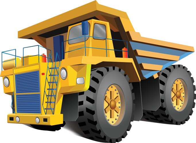 Realistic dump truck Royalty Free Vector Image