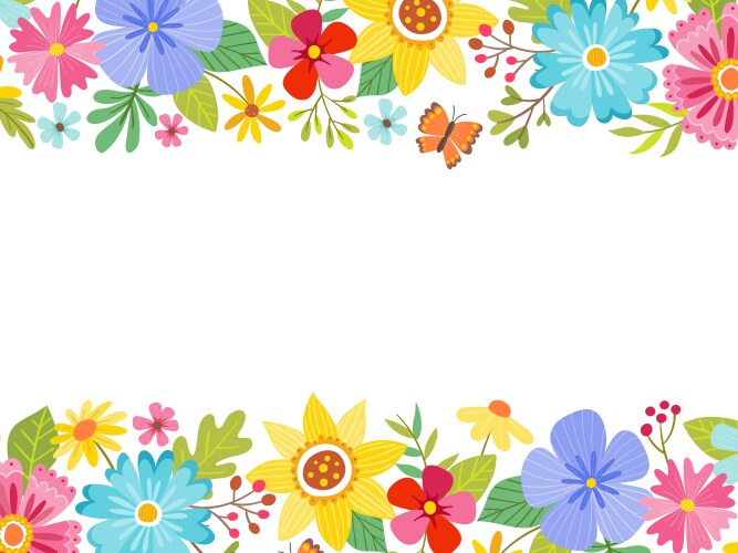 colorful spring floral background vector