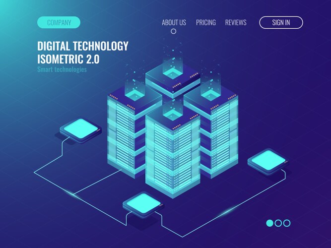 Data networking bigdata processing and storage vector image