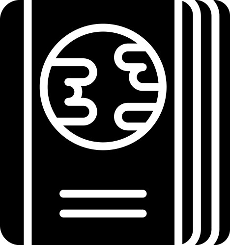 Passport icon location map and navigation vector image