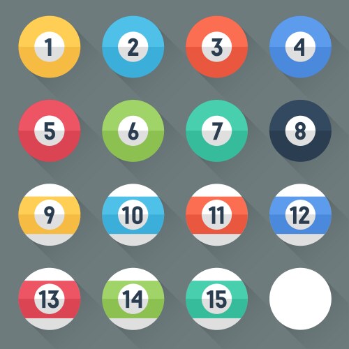 Pool balls Royalty Free Vector Image - VectorStock