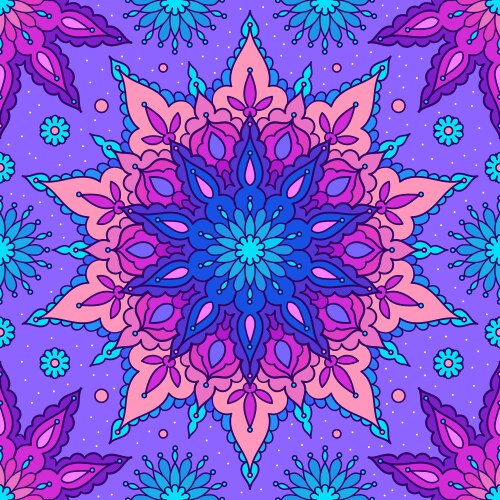 Mandala Doodle Pattern Vector Image