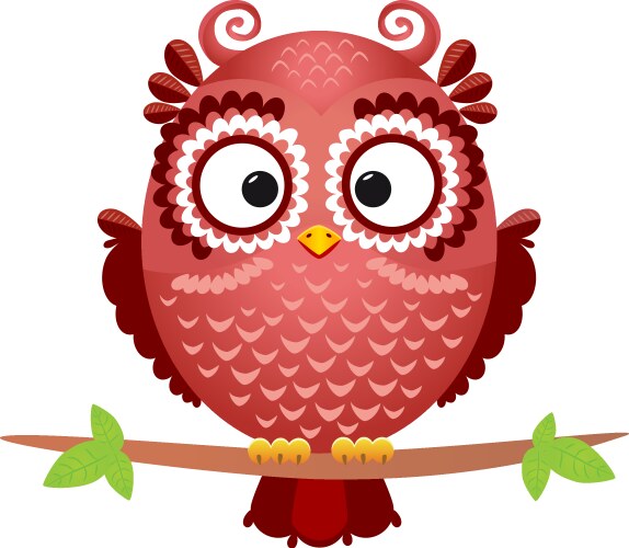 Cute owl love Royalty Free Vector Image - VectorStock