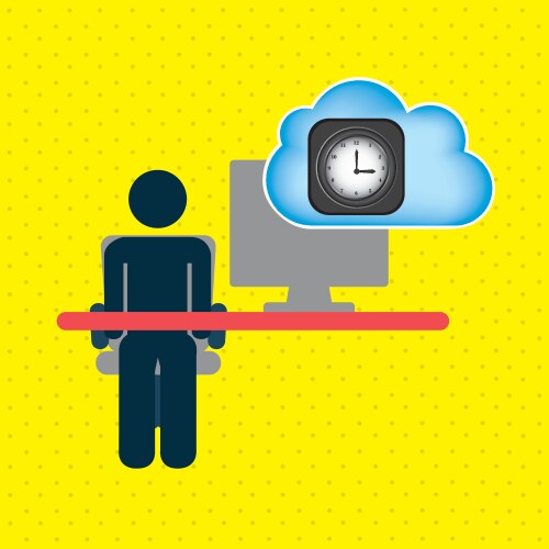 Cloud computing design vector image