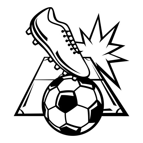 Soccer Club Emblem - Football Symbol Vector Image