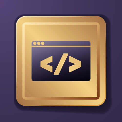 Purple web design and front end development icon vector image