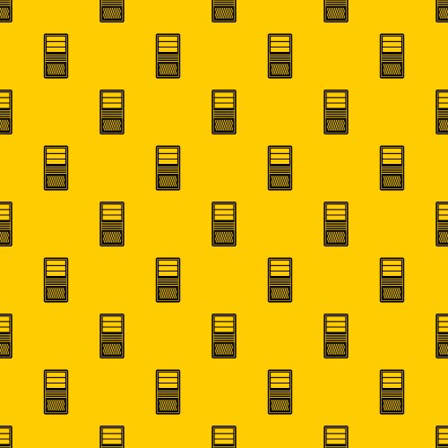 Black computer system unit pattern vector image