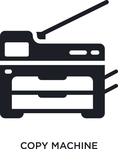 Copy machine isolated icon simple element from vector image