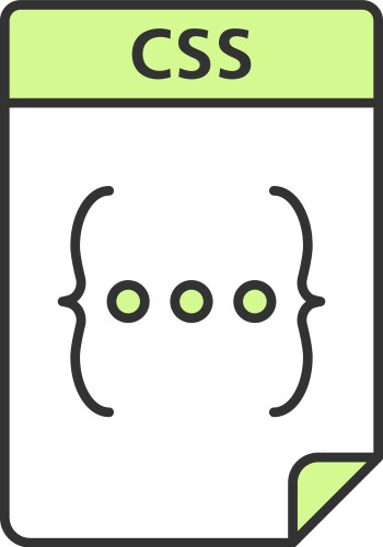 Css file color icon cascading style sheets vektorbild