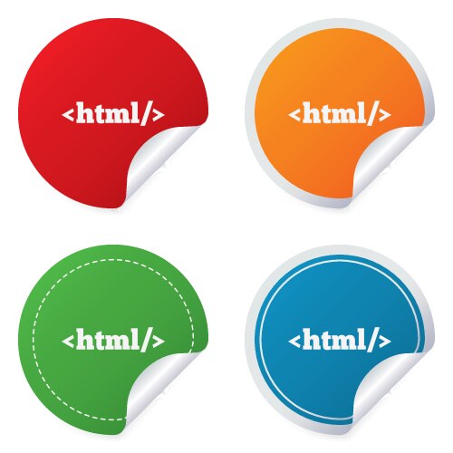 Html sign icon markup language symbol vector image