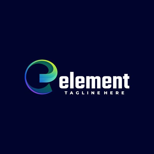 Logo element gradient colorful style vector image