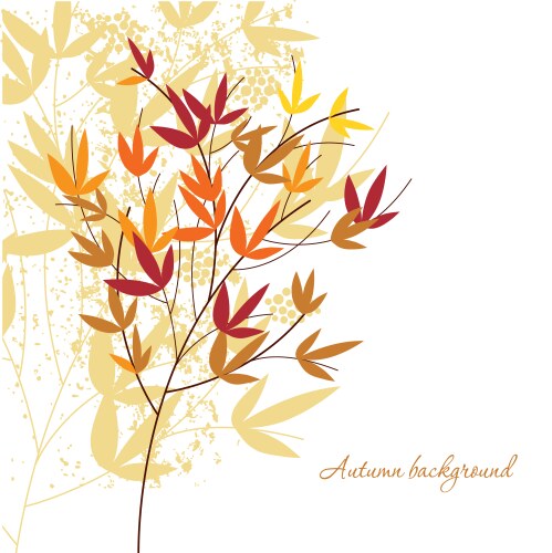 Fall hand drawn background autumn Royalty Free Vector Image